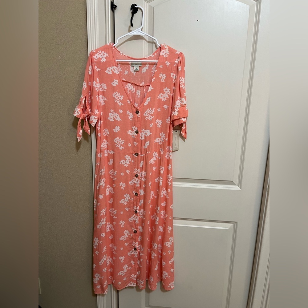 Peyton & Parker Peach Floral Dress